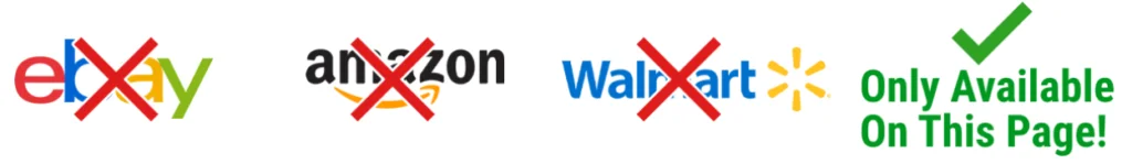 Not sold on Amazon, eBay, Walmart